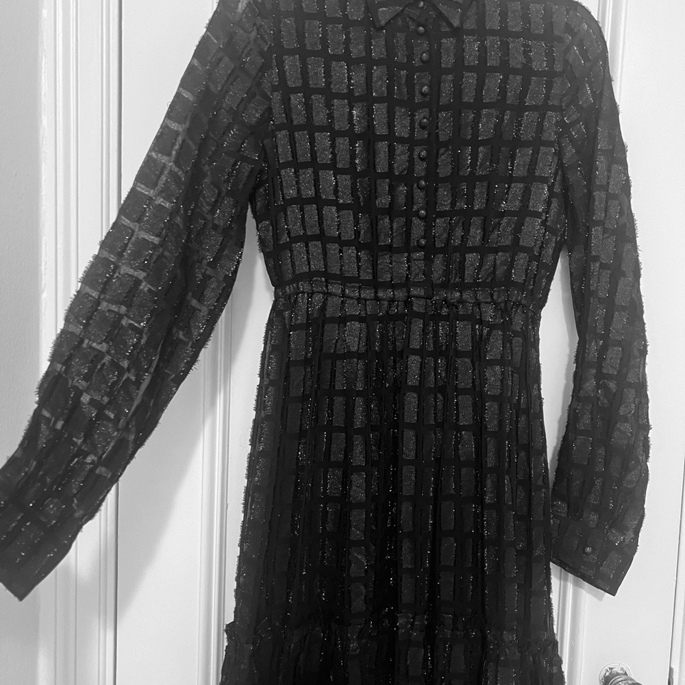 Dodo Bar Or Black and Silver Textured Maxi Dress - Picture 3 of 16